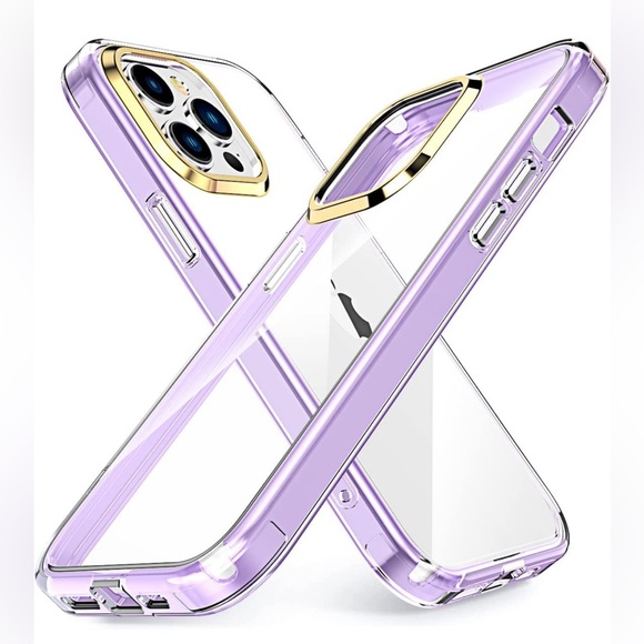 iPhone 14 pro 6.1 inch Clear Case with 2Pcs Tempered Glass Screen Protector - Picture 4 of 5